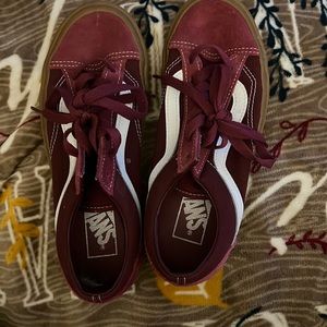 Burgundy vans